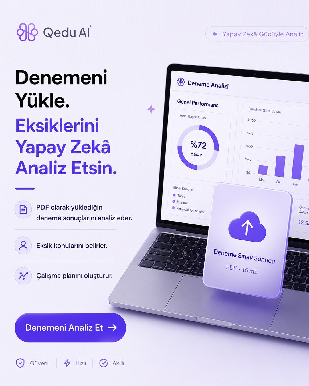 Denemeni Yükle, Eksiklerini Yapay Zekâ Analiz Etsin